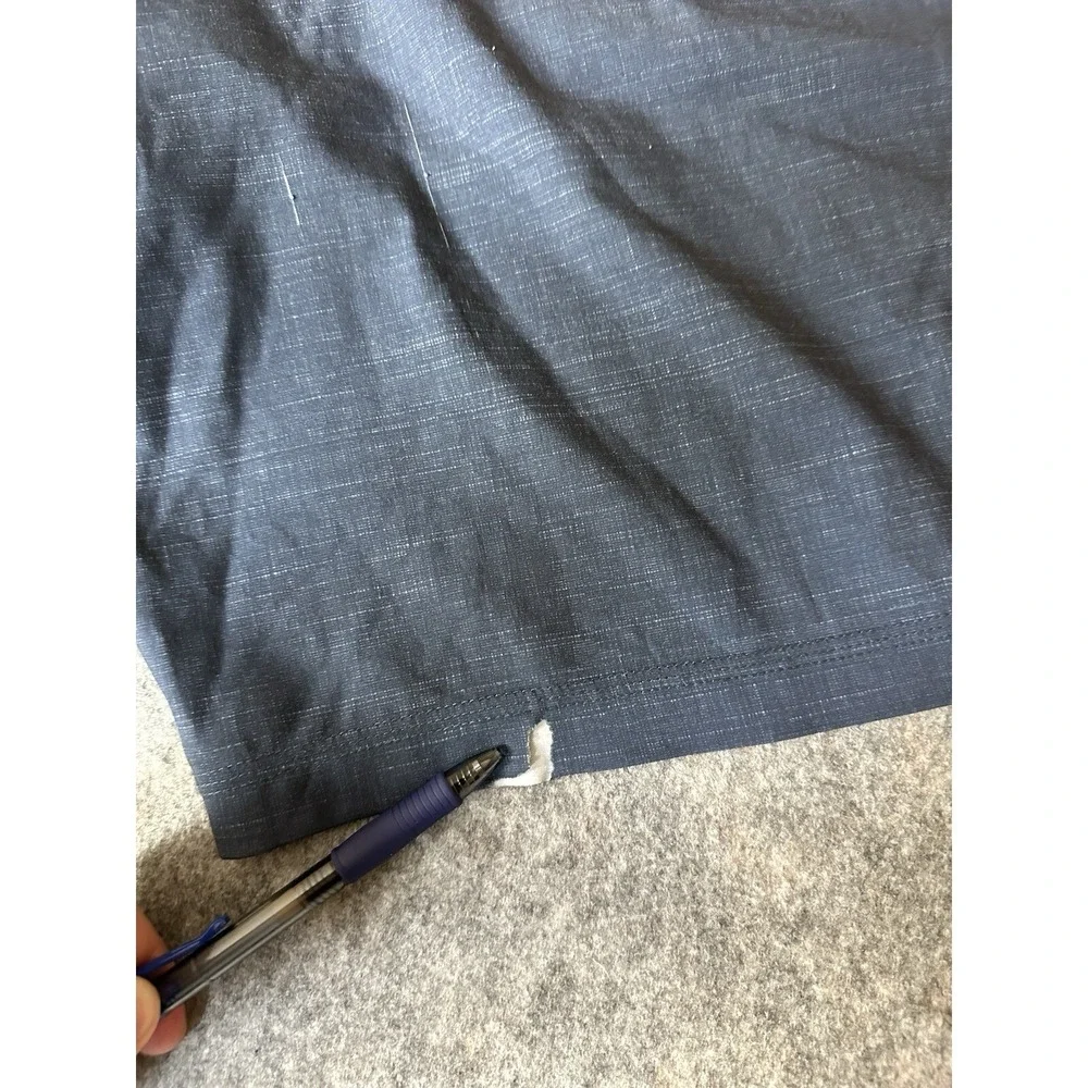 HANG TEN Shorts Mens 40 Blue Button Zip Drawstring Pockets Hybrid Casual Travel